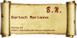 Bartsch Marianna névjegykártya
